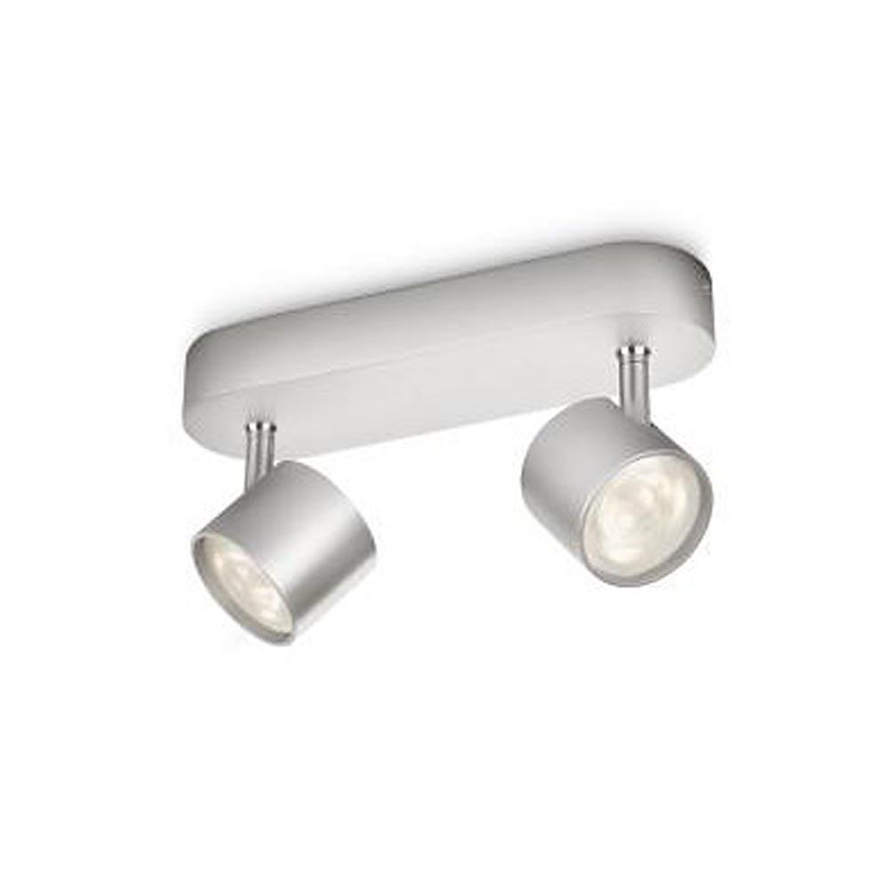 Philips FL-CP-915004146201 PHI - Philips GU10 Ceiling Spotlight Part Number 915004146201 LED Star Bar Double Aluminium Spotlight 2 x 4.5W 1000lm Adjustable Dimmable