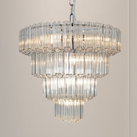 Magnalux Pierre 11  Light Polished Chrome Crystal Ceiling Pendant Part Number - PIE11CH