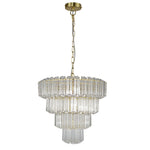 Magnalux Pierre 11  Light Satin Brass Crystal Ceiling Pendant Part Number - PIE11SB