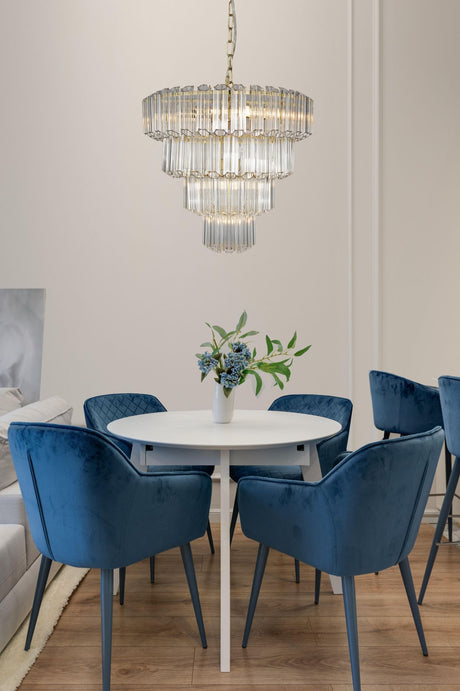 Magnalux Pierre 11  Light Satin Brass Crystal Ceiling Pendant Part Number - PIE11SB