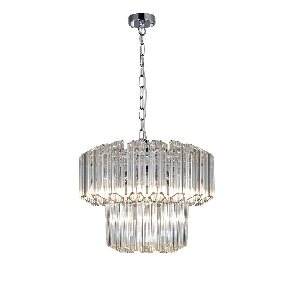 Magnalux Pierre 4 Light Polished Chrome Crystal Ceiling Pendant Part Number - PIE04CH