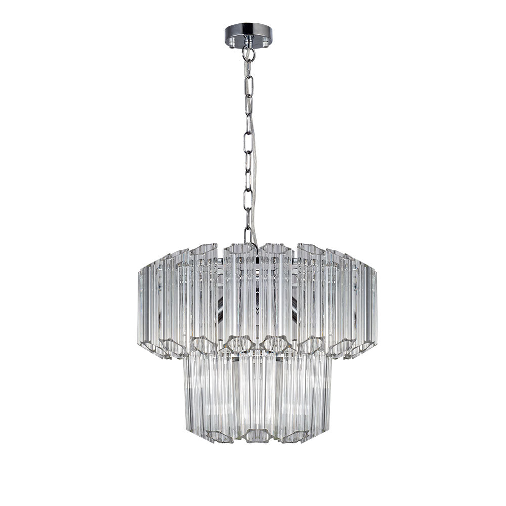 Magnalux Pierre 4 Light Polished Chrome Crystal Ceiling Pendant Part Number - PIE04CH