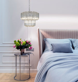 Magnalux Pierre 4 Light Polished Chrome Crystal Ceiling Pendant Part Number - PIE04CH