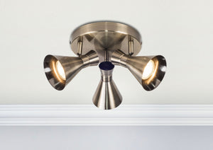 Magnalux Pixar 3 Light Spotlight Antique Brass Part Number - PIX03AB