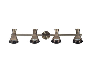 Magnalux Pixar 4 Light Spotlight Bar Antique Brass Part Number - PIX04AB