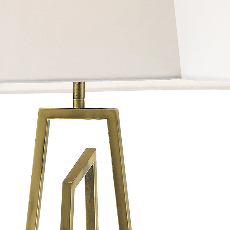 Magnalux Plaza Antique Brass Floor Lamp c/w Square Shade Part Number - PLA01ABFL