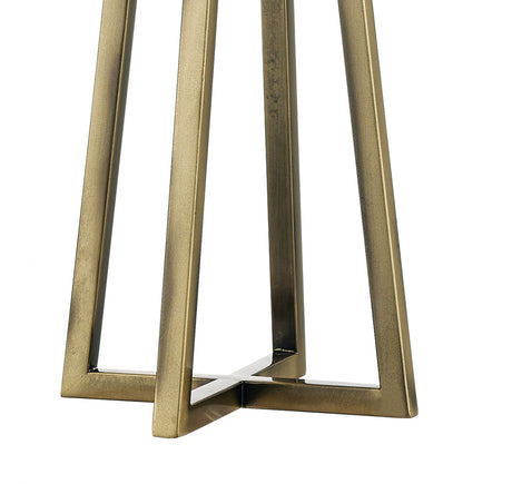 Magnalux Plaza Antique Brass Table Lamp c/w Square Shade Part Number - PLA01ABTL