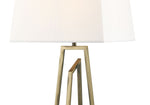 Magnalux Plaza Antique Brass Table Lamp c/w Square Shade Part Number - PLA01ABTL