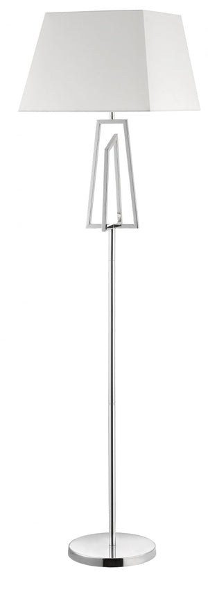 Magnalux Plaza Polished Chrome Floor Lamp c/w Square Shade Part Number - PLA01CHFL