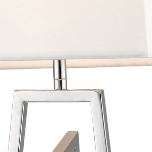 Magnalux Plaza Polished Chrome Table Lamp c/w Square Shade Part Number - PLA01CHTL