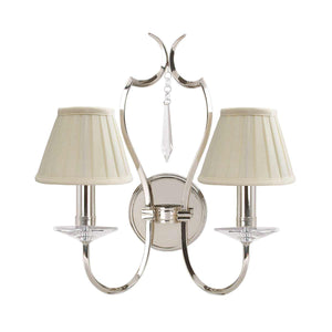 Elstead Lighting Wall Light from the Pimlico range. Pimlico 2 Light Wall Light - Polished Nickel  Product Code = PM2-PN