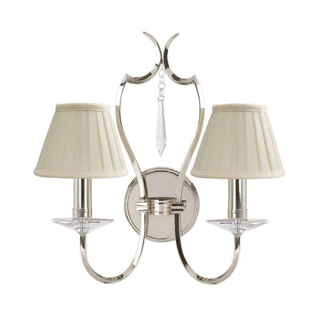 Elstead Lighting Wall Light from the Pimlico range. Pimlico 2 Light Wall Light - Polished Nickel  Product Code = PM2-PN