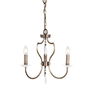 Elstead Lighting Chandelier from the Pimlico range. Pimlico 3 Light Chandelier - Dark Bronze  Product Code = PM3-DB