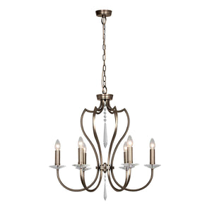 Elstead Lighting Chandelier from the Pimlico range. Pimlico 6 Light Chandelier - Dark Bronze  Product Code = PM6-DB