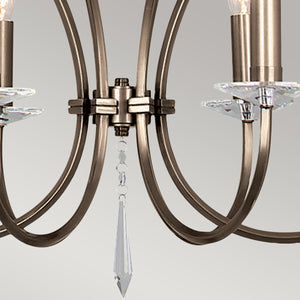 Elstead Lighting Chandelier from the Pimlico range. Pimlico 6 Light Chandelier - Dark Bronze  Product Code = PM6-DB