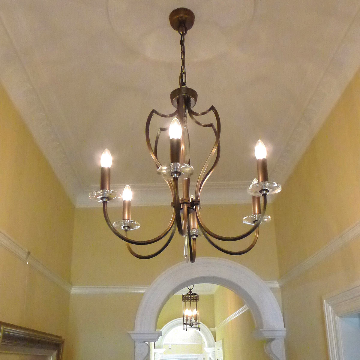 Elstead Lighting Chandelier from the Pimlico range. Pimlico 6 Light Chandelier - Dark Bronze  Product Code = PM6-DB
