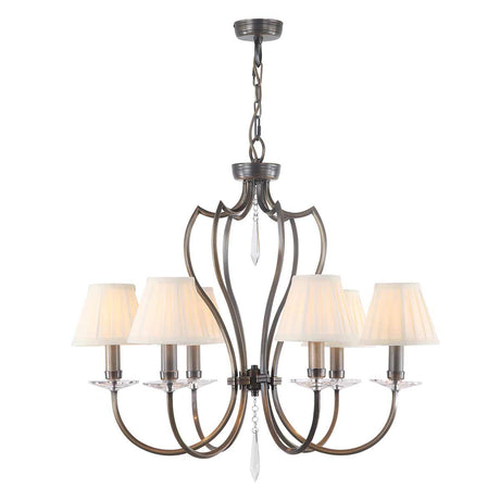 Elstead Lighting Chandelier from the Pimlico range. Pimlico 6 Light Chandelier - Dark Bronze  Product Code = PM6-DB