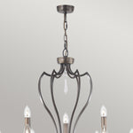 Elstead Lighting Chandelier from the Pimlico range. Pimlico 9 Light Chandelier - Dark Bronze  Product Code = PM9-DB