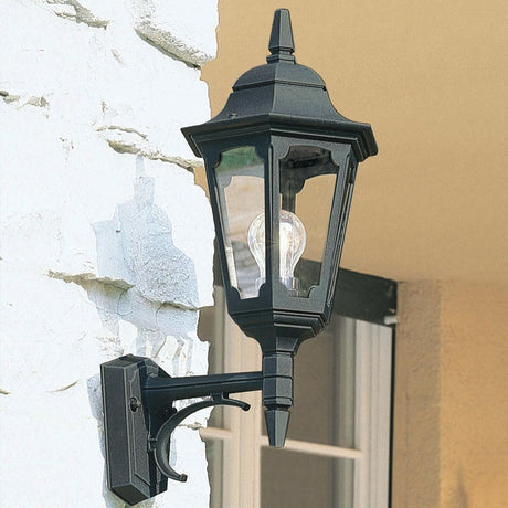 Elstead Lighting Outdoor Wall Light from the Parish range. Parish 1 Light Up Wall Lantern Product Code = PR1-BLACK