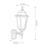 Elstead Lighting Outdoor Wall Light from the Parish range. Parish 1 Light Up Wall Lantern – SKU PR1-BLACK