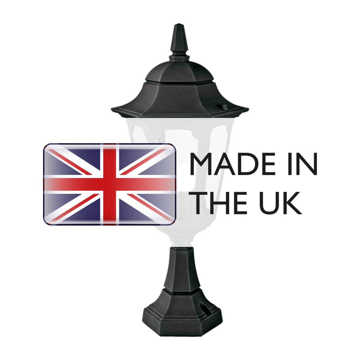Elstead Lighting Parish 1 Light Pedestal Lantern – SKU PR4-BLACK
