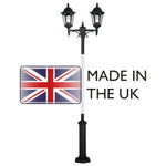Elstead Lighting Lamp Post from the Parish range. Parish 2 Light Twin Lamp Post – SKU PR8-BLACK