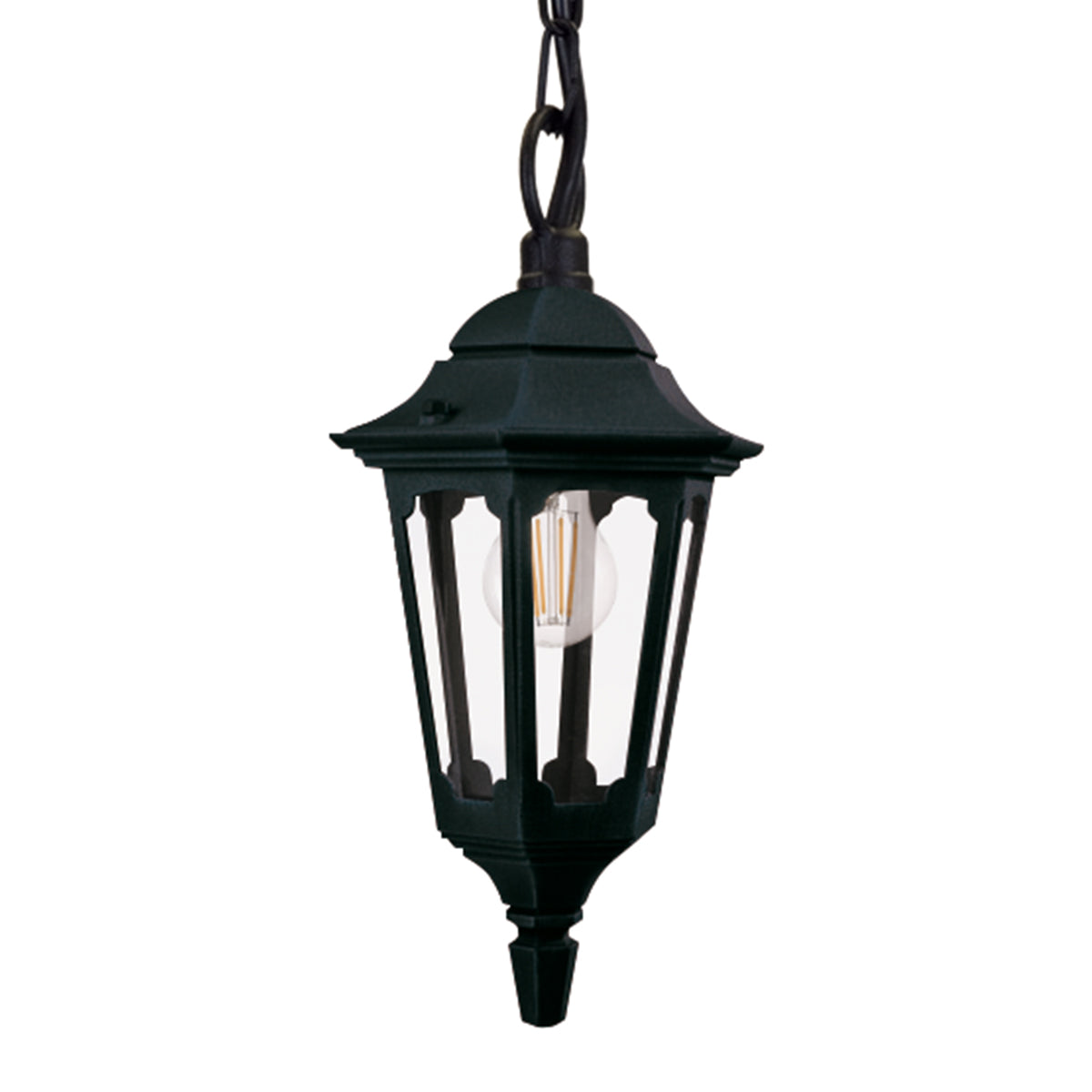 Elstead Lighting Outdoor Hanging from the Parish range. Parish 1 Light Chain Lantern  Product Code = PR9-BLACK