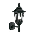 Elstead Lighting Outdoor Wall Light from the Parish Mini range. Parish Mini 1 Light Up Wall Lantern  Product Code = PRM1-BLACK