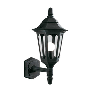 Elstead Lighting Outdoor Wall Light from the Parish Mini range. Parish Mini 1 Light Up Wall Lantern  Product Code = PRM1-BLACK