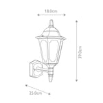 Elstead Lighting Outdoor Wall Light from the Parish Mini range. Parish Mini 1 Light Up Wall Lantern – SKU PRM1-BLACK