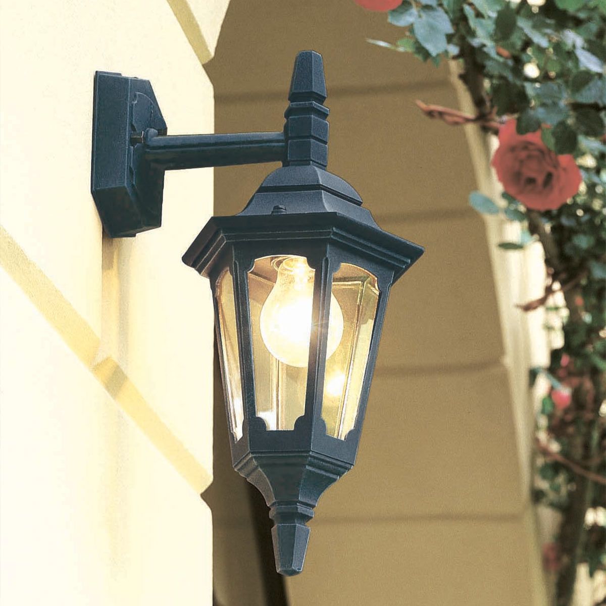 Elstead Lighting Outdoor Wall Light from the Parish Mini range. Parish Mini 1 Light Down Wall Lantern – SKU PRM2-BLACK