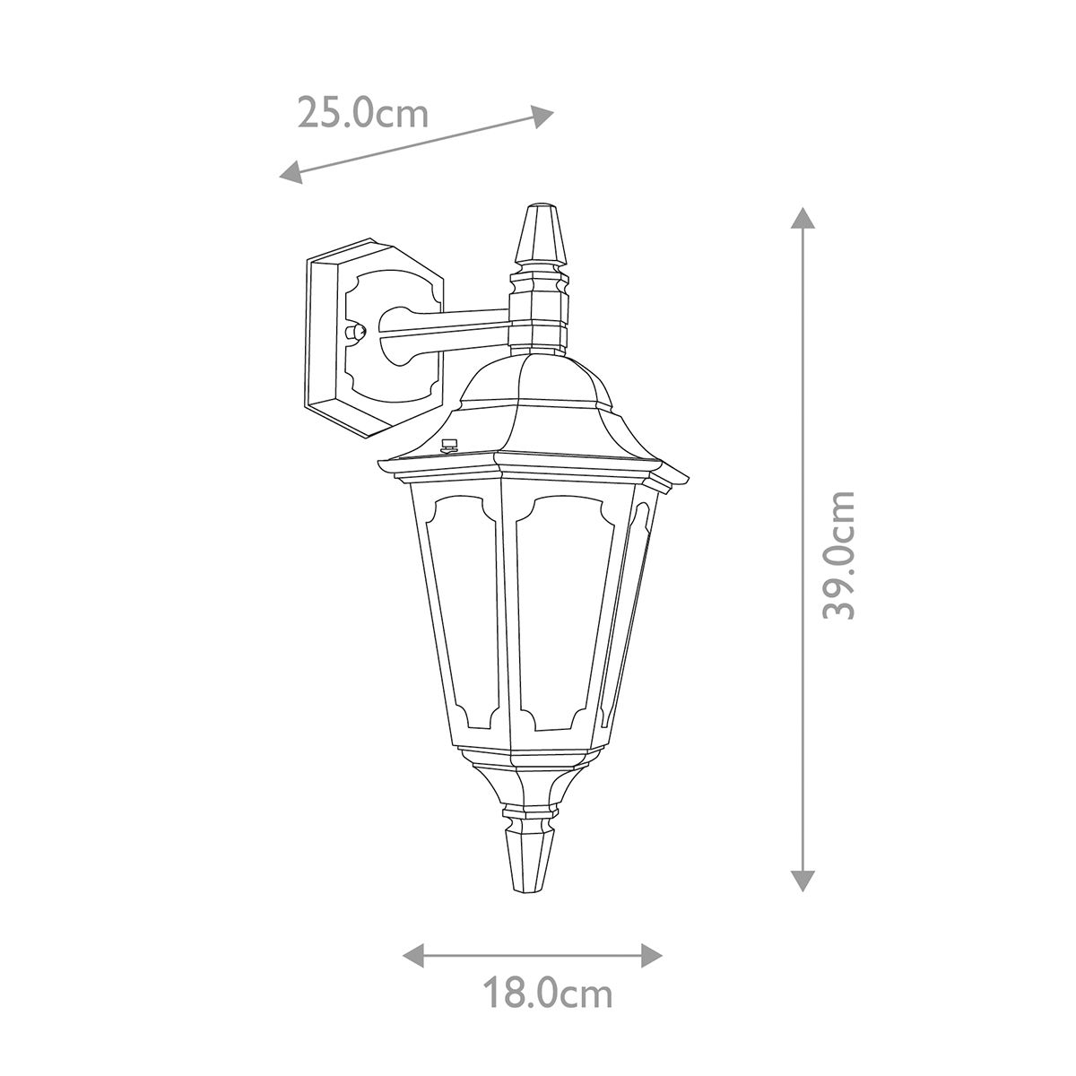 Elstead Lighting Outdoor Wall Light from the Parish Mini range. Parish Mini 1 Light Down Wall Lantern – SKU PRM2-BLACK