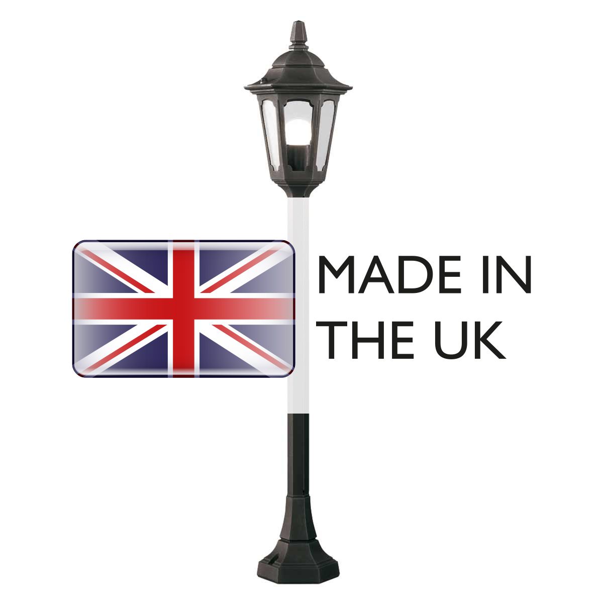 Elstead Lighting Pillar Lantern from the Parish Mini range. Parish Mini 1 Light Pillar – SKU PRM5-BLACK