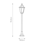 Elstead Lighting Pillar Lantern from the Parish Mini range. Parish Mini 1 Light Pillar – SKU PRM5-BLACK