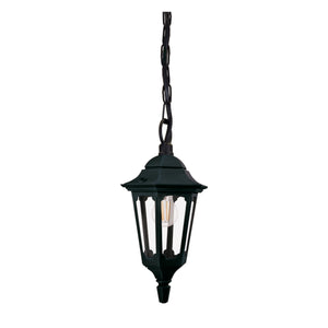 Elstead Lighting Outdoor Hanging from the Parish Mini range. Parish Mini 1 Light Chain Lantern Product Code = PRM9-BLACK