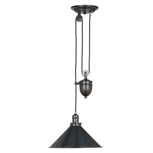 Elstead Lighting Pendant from the Provence range. Provence 1 Light Rise and Fall Pendant Product Code = PV-P-OB