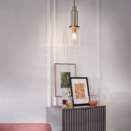 Elstead Lighting Quintiesse Collection Kimrose 1 Light Mini Pendant  from the Kimrose range. Part Number - QN-KIMROSE-MP-BNB