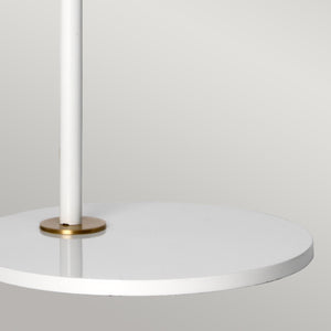 Elstead Lighting Floor Lamp from the Quinto range. Quinto 1 Light Floor Lamp - White Aged Brass Product Code = QUINTO-FL-WAB