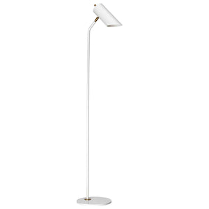 Elstead Lighting Floor Lamp from the Quinto range. Quinto 1 Light Floor Lamp - White Aged Brass Product Code = QUINTO-FL-WAB