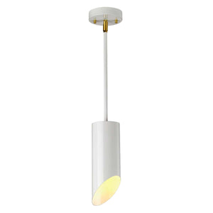 Elstead Lighting Pendant from the Quinto range. Quinto 1 Light Pendant - White Aged Brass Product Code = QUINTO1P-WAB