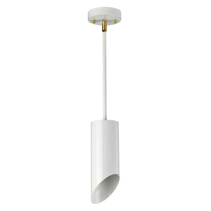Elstead Lighting Pendant from the Quinto range. Quinto 1 Light Pendant - White Aged Brass Product Code = QUINTO1P-WAB