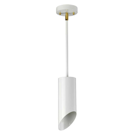 Elstead Lighting Pendant from the Quinto range. Quinto 1 Light Pendant - White Aged Brass Product Code = QUINTO1P-WAB