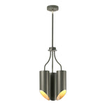 Elstead Lighting Chandelier from the Quinto range. Quinto 3 Light Chandelier - Dark Grey Polished Nickel Product Code = QUINTO3-GPN