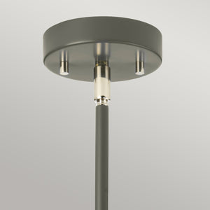 Elstead Lighting Chandelier from the Quinto range. Quinto 3 Light Chandelier - Dark Grey Polished Nickel Product Code = QUINTO3-GPN