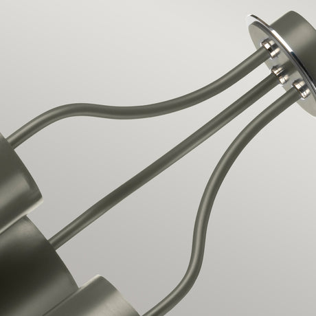 Elstead Lighting Chandelier from the Quinto range. Quinto 3 Light Chandelier - Dark Grey Polished Nickel Product Code = QUINTO3-GPN