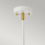 Elstead Lighting Chandelier from the Quinto range. Quinto 3 Light Chandelier - White Aged Brass Product Code = QUINTO3-WAB