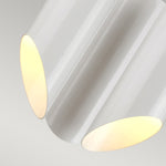Elstead Lighting Chandelier from the Quinto range. Quinto 3 Light Chandelier - White Aged Brass Product Code = QUINTO3-WAB