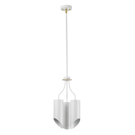 Elstead Lighting Chandelier from the Quinto range. Quinto 3 Light Chandelier - White Aged Brass Product Code = QUINTO3-WAB
