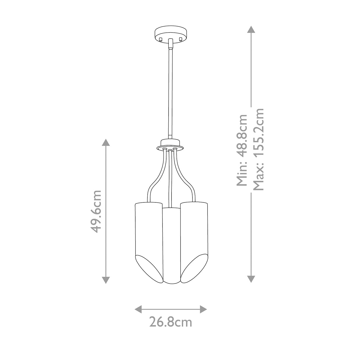 Elstead Lighting Chandelier from the Quinto range. Quinto 3 Light Chandelier - White Aged Brass Product Code = QUINTO3-WAB