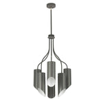 Elstead Lighting Chandelier from the Quinto range. Quinto 6 Light Chandelier - Dark Grey Polished Nickel Product Code = QUINTO6-GPN